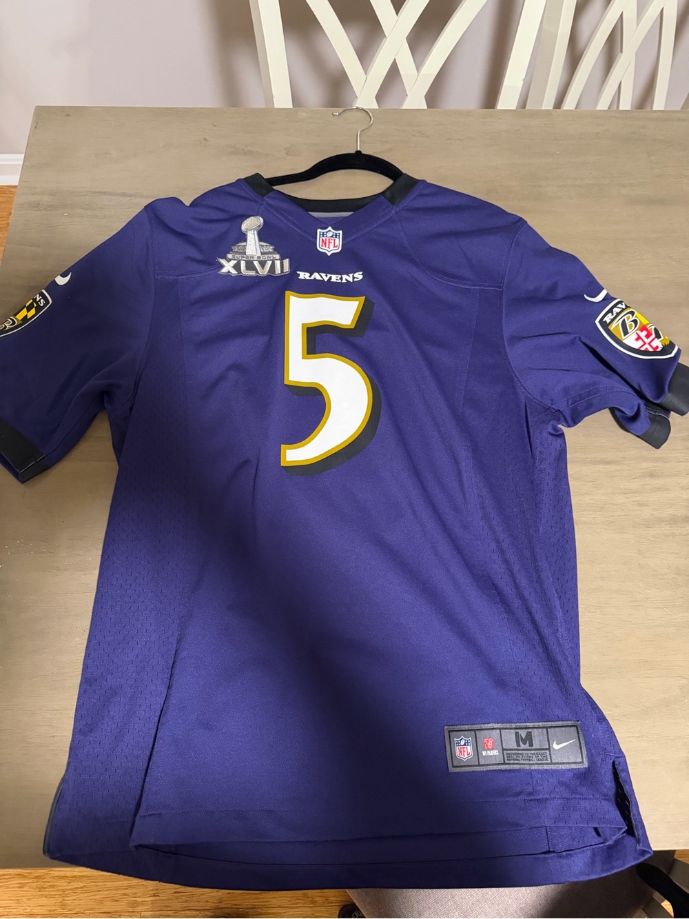 Joe Flacco Nike Baltimore Ravens Super Bowl Purple #5 Jersey